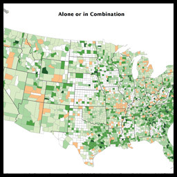 American Indian and Alaska Native as a Percentage of County Population